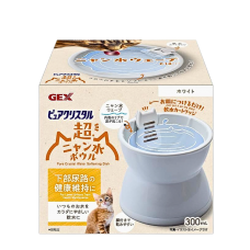 Gex Bowl Pure Crystal Dish w/Water Softener Cartridge White, GX928726, cat Water Fountain, Gex, cat Accessories, catsmart, Accessories, Water Fountain